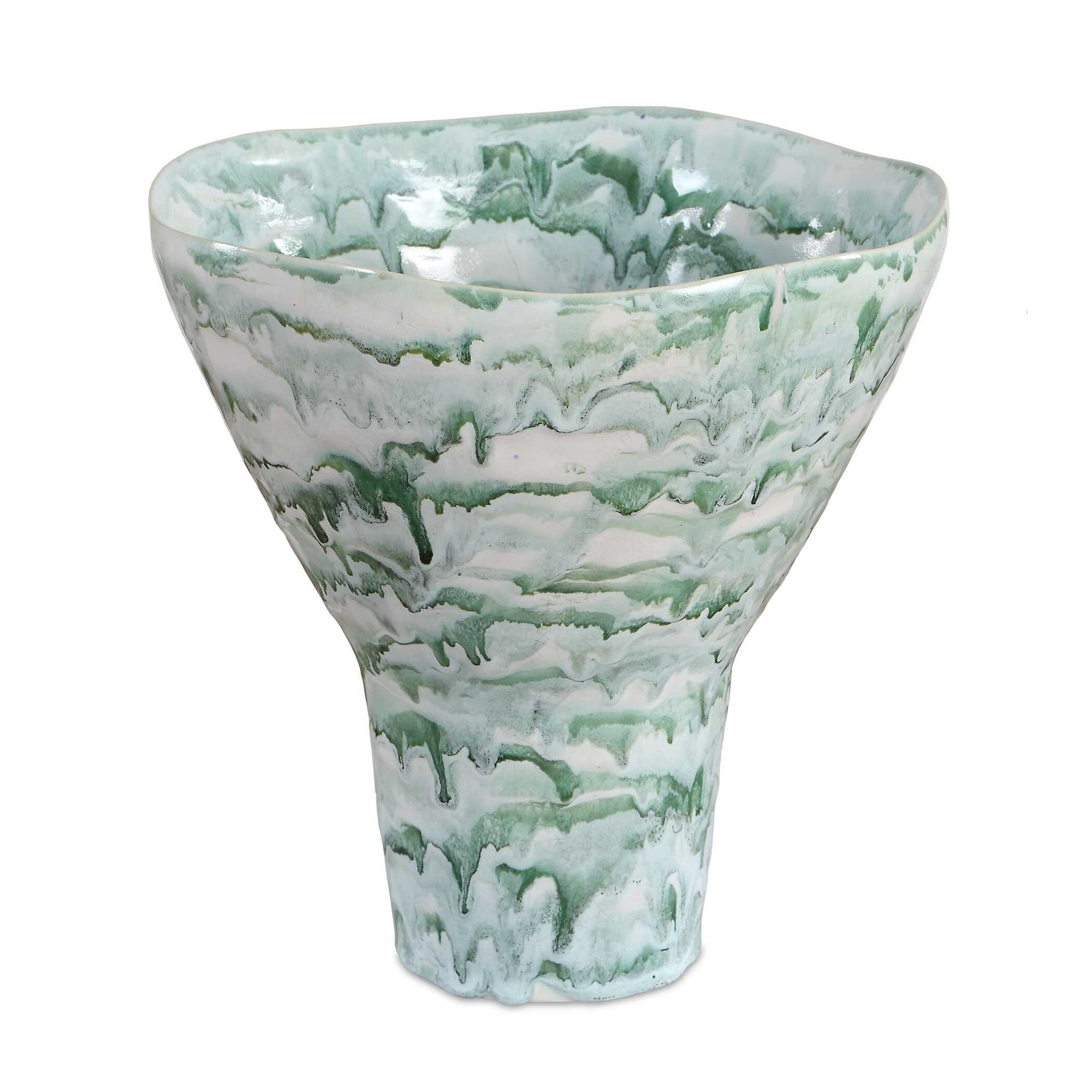 Jameis - Ceramic Watercolor Vase - Blue,Green,White