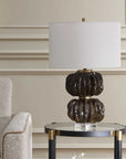 Jaudon - Stacked Table Lamp - Black / Bronze / Brown
