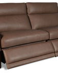 MS - Simone ZG 2 over 2 Power Sofa With Power Headrest and BT speaker - Brown
