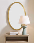Elstree - Oval Mirror - Antique Brass