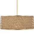 Pinchot - 4 Light Rattan Drum Pendant - Brown