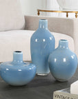 Celestial Frost - Vases (Set of 3) - Blue
