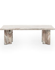 Bowman - Marble Rectangular Coffee Table - Rusty Gray