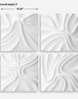 Snowdrift - Scultped White Wall Decor (Set of 4)