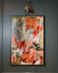 Garden City - Abstract Art - Green / Orange / Pink