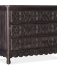 Commerce and Market - Flora Three-Drawer Chest - Dark Brown