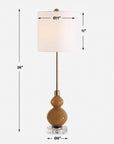 Sienna - Glass Buffet Lamp - Caramel