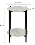 Melanie - Accent Table - White