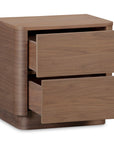 Round Off - Tall Nightstand - Walnut