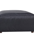 Form - Ottoman Vantage Black Leather - Black