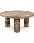 Ilaria - Reclaimed Wood Round Coffee Table - Sand Washed