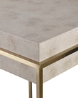Inda - Modern Accent Table - Beige & Gold