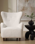 Ingel - Wingback Armchair - White