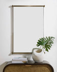 Scroll - Rectangular Mirror - Brass / Gold