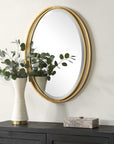 Rhodes - Gold Oval Mirror