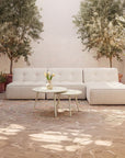 Kari - Outdoor Nesting Coffee Table - Cream / White