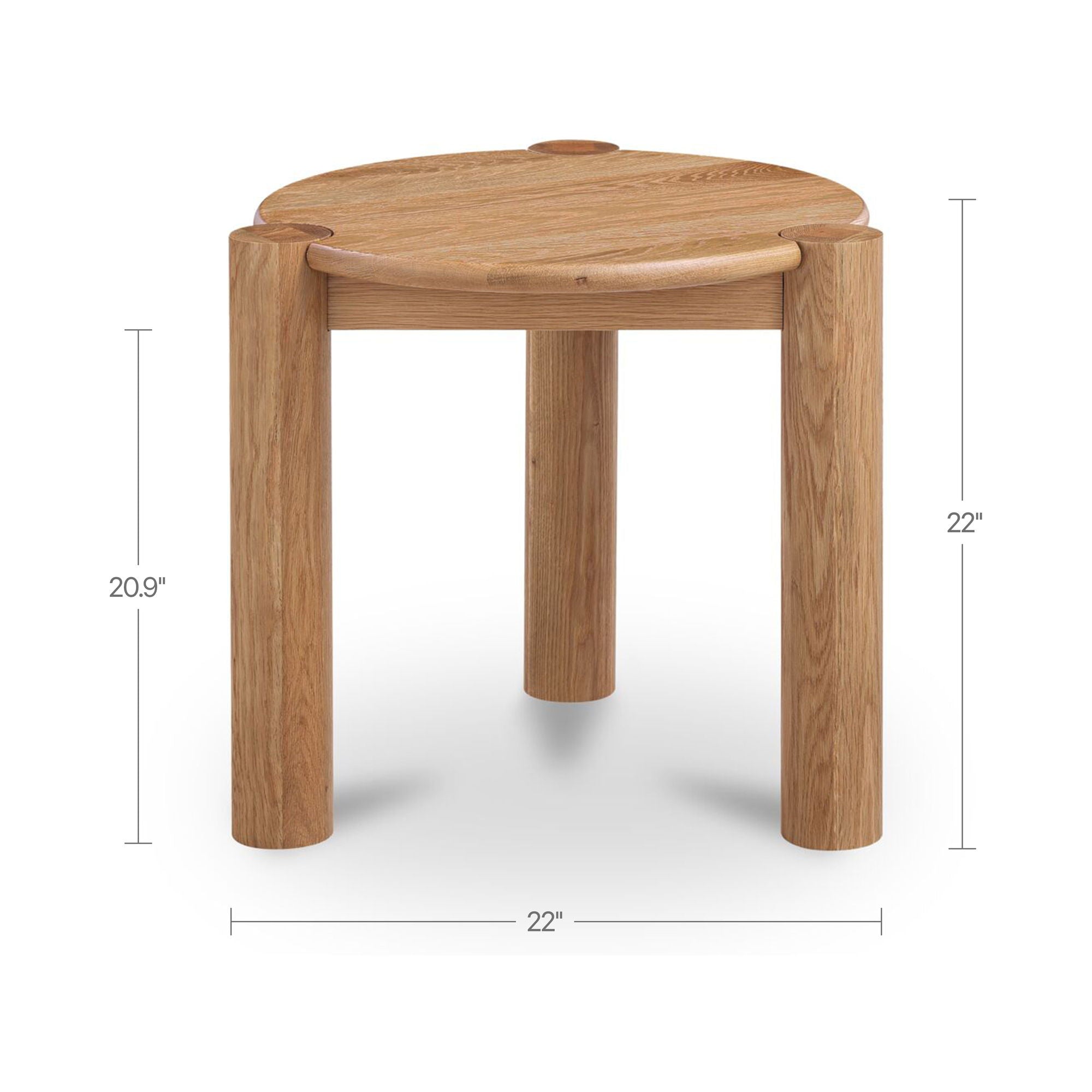 Jack - Side Table - Brushed Natural Oak