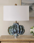 Ruffle Up - Table Lamp - Blue Green
