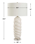 Anneli - Swirl Table Lamp - White