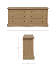 Clarence - 6 Drawer Dresser - Natural