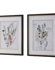 Delicate Flowers - Framed Prints (Set of 2)