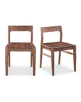 Owing - Dining Chair Chair (Set of 2) - Walnut Brown