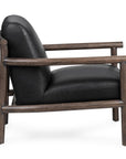 Azoria - Leather Accent Chair - Black