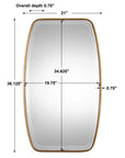 Canillo - Mirror - Antiqued Gold