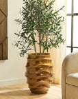Canyon Wave - Indoor-Outdoor Earthy Planter - Brown