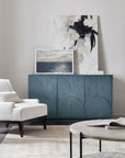 Melange - Round Valley Three Door Entertainment Credenza - Blue