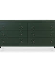 Reagan - 6 Drawer Dresser - Deep Green