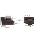 Form - Corner Chair - Espresso Brown