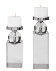 Lucian - Candleholders (Set of 2) - Nickel