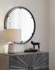 Cashel - Round Iron Mirror - Black