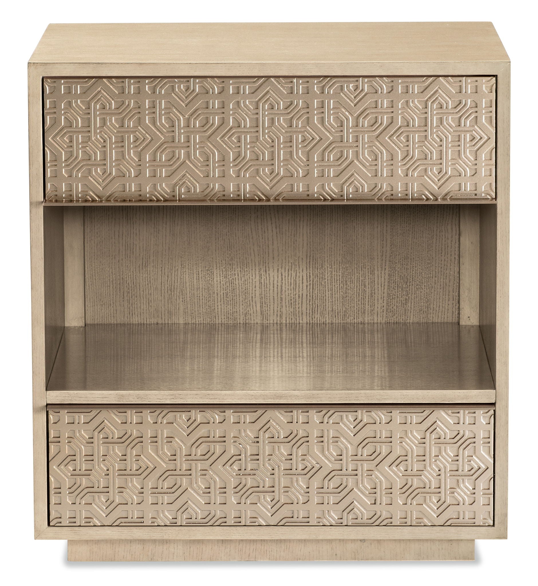 Geometry - Nightstand - Polished Limestone
