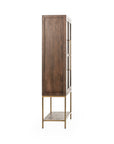 Freemont - Solid Wood Tall Cabinet - Kona Brown