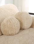 Abide - Ball Sheepskin Pillows (Set of 2) - Beige