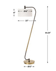 Irwin - Floor Lamp - Curved Brass