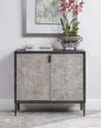 Laurentia - 2 Door Accent Cabinet - Black & Pearl Silver