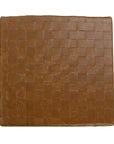 Aristo - Leather Square Ottoman - Chestnut
