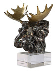 Moose Bust - Bronze Sculpture - Bronze