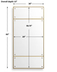 Wrenton - Rectangular Mirror - Brass