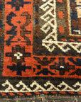 Antique Camelhair Persian Beluch Circa 1900s. A piece of genuine and authentic woven carpet art from Santa Barbara Design Center Rugs and More.