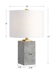 Drexel - Concrete Block Lamp - Gray