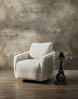 CC - Bonnie Swivel Chair With Power Footrest - White