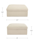 Swift - Storage Ottoman - Light Beige