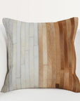 Meru - 20" x 20" Hide Pillow - Tan Multi