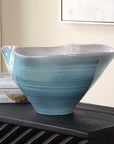 Blue Crest - Ceramic Bowl - Blue