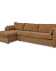 Burrow - Sleeper Sectional With Left Storage Chaise - Ginger