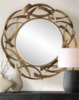 Cutting Edge - Bronze Round Mirror